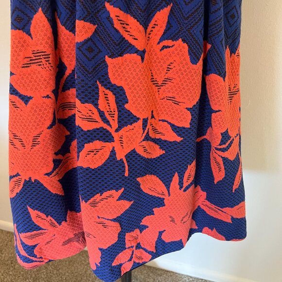 Anthropologie HD in Paris Dress in Coral and Blue - Size MP - Picture 8 of 15